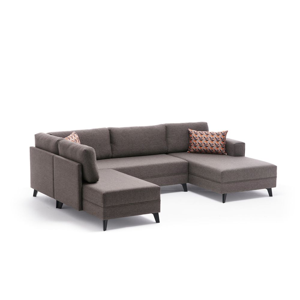 Efsun - Smeđa Ugaona Sofa na Razvlačenje slika 5