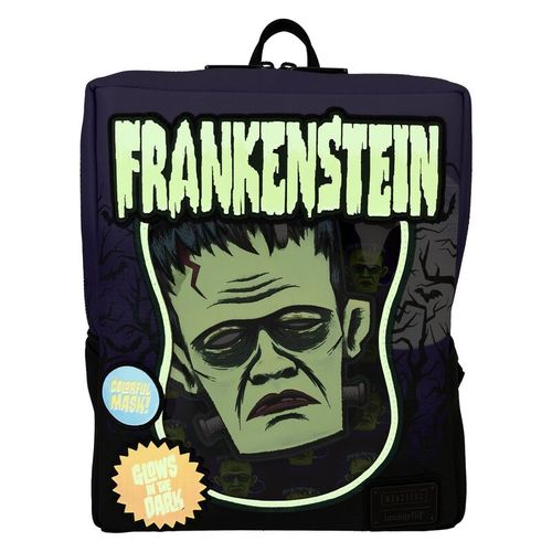 Loungefly Universal Monster Frankenstein Neon Mask Ruksak 28cm slika 2