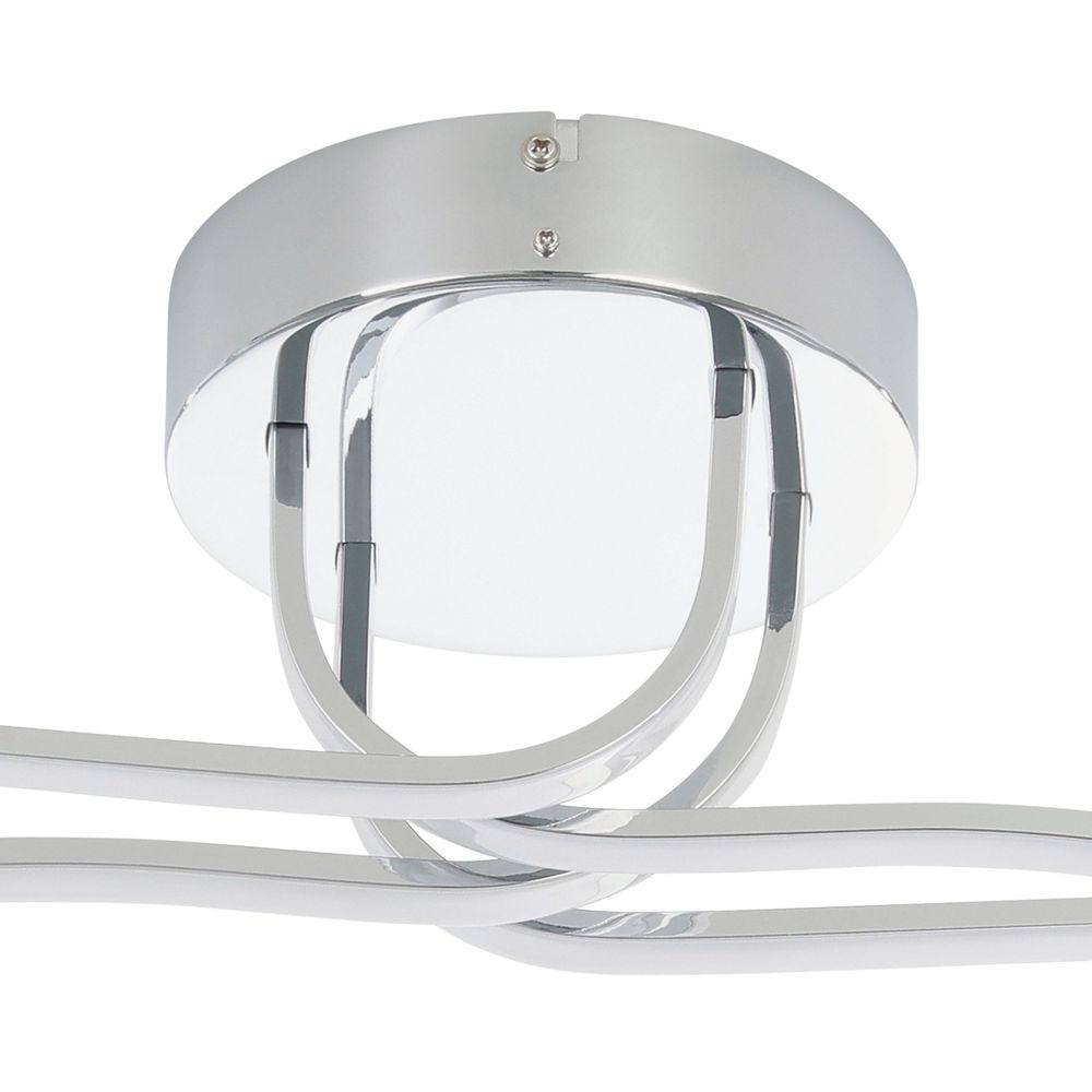 Eglo Roncade zidna/stropna LED lampa, 40W, D 1160, aluminij/krom bijela slika 4