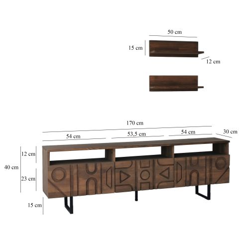 Woody Fashion TV jedinica, Aristo - Walnut slika 11