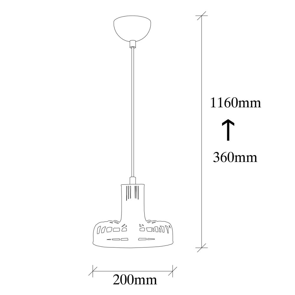 Fellini - MR - 773 Crni Bakarni Luster slika 5