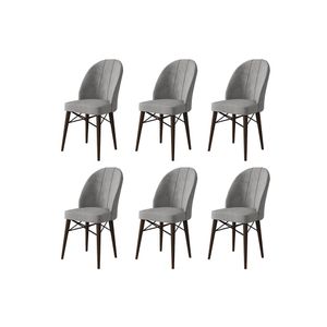 Ritim - Sivi i Braon Set Stolica (6 Komada)