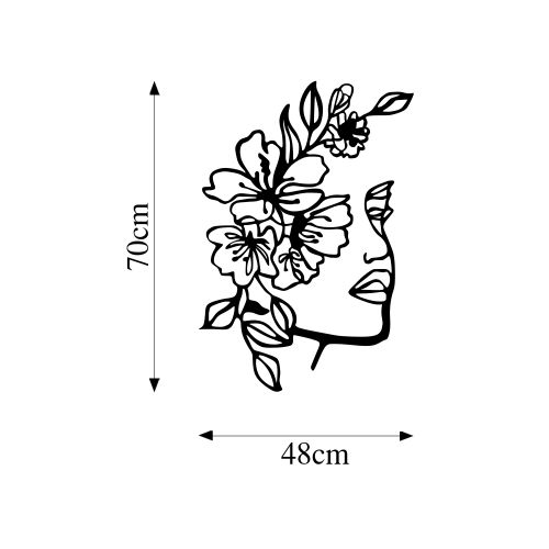 Wallity Metalna zidna dekoracija, Flower Women slika 5