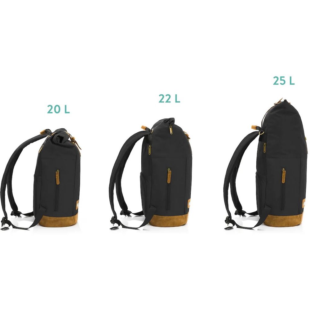 Fillikid Torba/Ruksak za pelene Berlin Rolltop, Crni Melange slika 10
