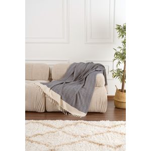Sofa pokrivač Baliksirti - siva boja
