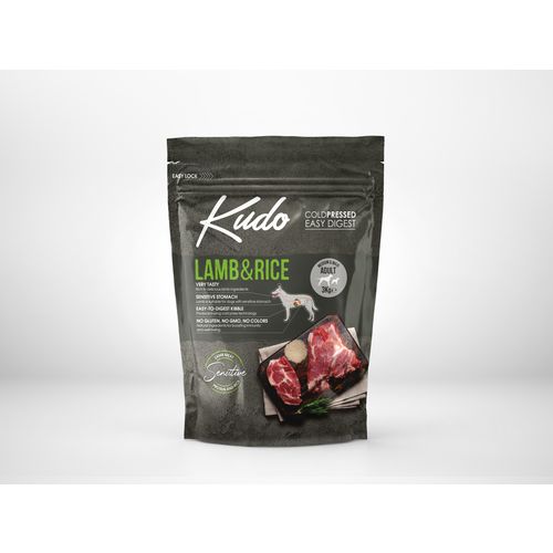 KUDO LG Lamb&Rice, potpuna suha, hladno prešana, hrana za odrasle pse srednjih i velikih pasmina, 3 kg slika 1