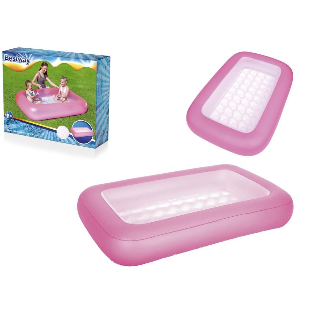 Bestway dječji bazen na napuhavanje 165 x 104 x 25 cm rozi slika 1