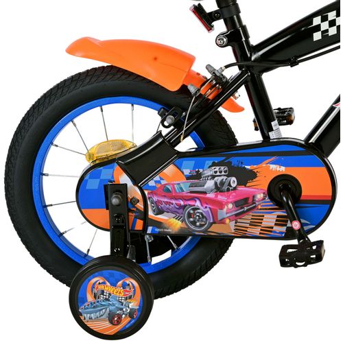 Volare Hot Wheels dječji bicikl 14" crni s dvije ručne kočnice slika 3