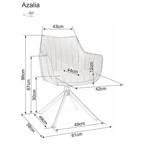 Stolica AZALIA - Tkanina  slika 6