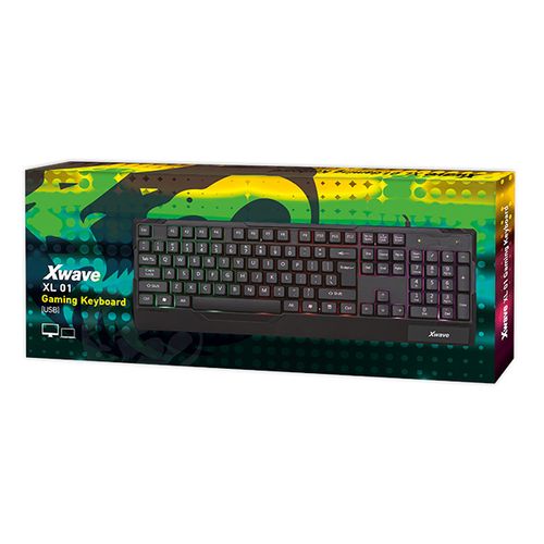 Xwave XL 01 Tastatura gejmerska sa RGB pozadinskim osvetljenjem,USA slova,crna slika 1