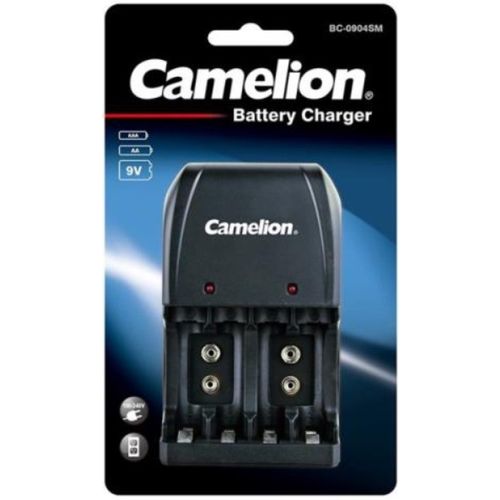 Camelion BC-0904 SM, Punjac baterija AA/AAA/9V LED indikator, Crni slika 5