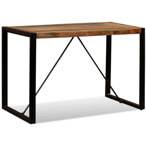 Blagovaonski stol od masivnog obnovljenog drva 120 cm slika 12