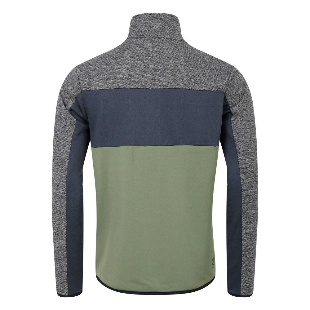Dare2B Muški duks na kopčanje Venture Fleece, Charcoal Grey/Olive slika 3