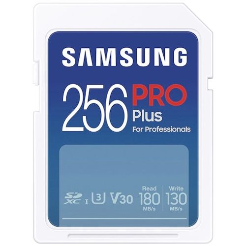 Samsung MB-SD256SB/WW SD Card 256GB, PRO Plus, SDXC, UHS-I U3 V30 Class 10, Read up to 180MB/s, Write up to 130 MB/s, for 4K and FullHD video recording, w/USB Card Reader slika 2