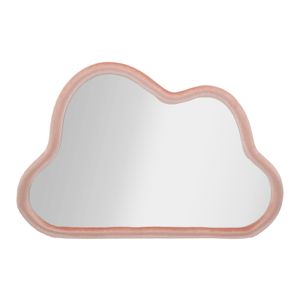 Mauro Ferretti Zidno ogledalo CLOUD PINK VELVET 90X4X60 cm