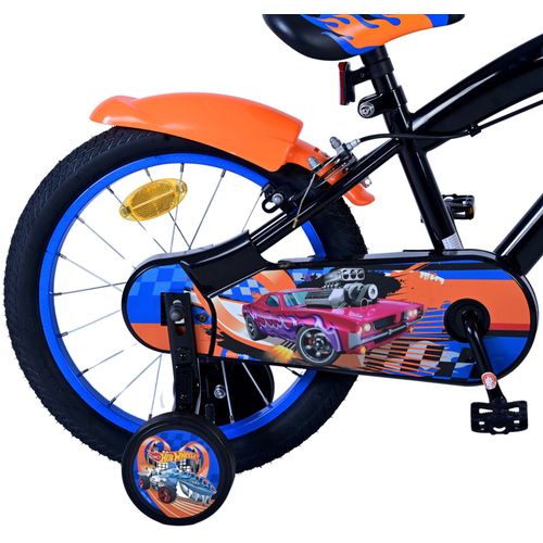 Dječji bicikl Hot Wheels 16" crno-plavo-narančasti - 2 ručne kočnice slika 3