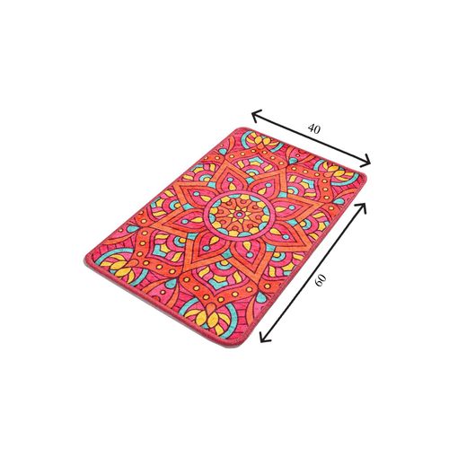 Colourful Cotton Tepih kupaonski, Mandal - Multicolor (40 x 60) slika 3