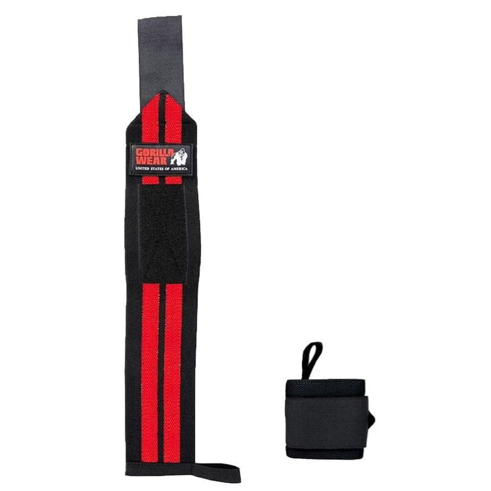 Gorilla Wear Steznici za zglobove PRO, Crno/Crveni slika 2