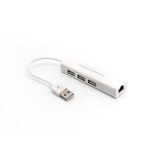Adapter USB 2.0 na RJ45 i USB HUB 3 porta 2u1 JWD-U25 slika 1