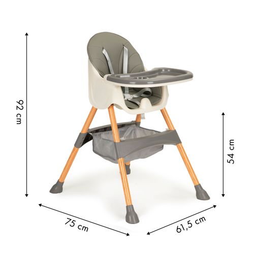 EcoToys HC-823S hranilica za bebu 2u1 siva slika 5