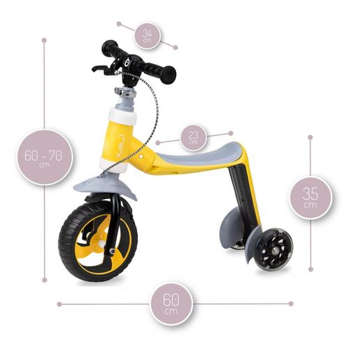 Momi Romobil guralica Elios, Yellow slika 16