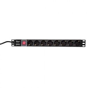 LogiLink napojni panel 19" PDU 1U 8xSchuko PDU8C01