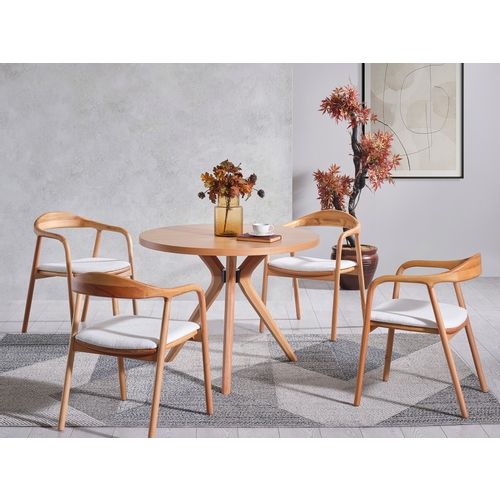 Lindy - Natural Natural Dining Table & Chairs Set (4 Pieces) slika 2