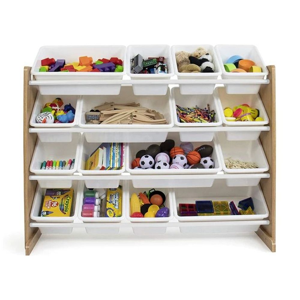 Kinder Home Dječija polica za igračke, Natur/Bijela slika 3