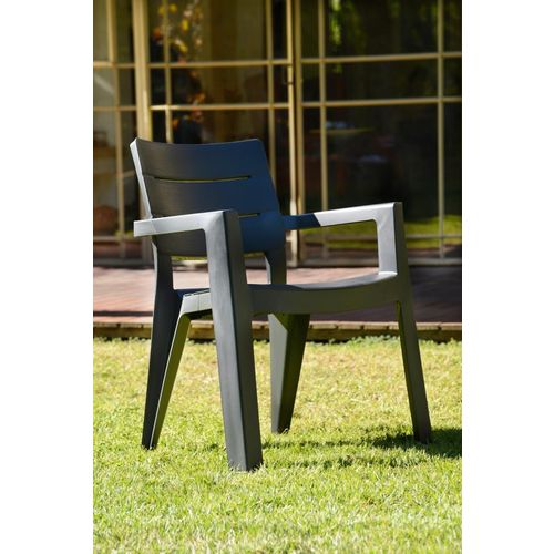 KeTer Ibiza vrtna stolica graphite 62x62x83cm slika 2