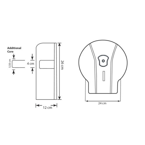 Dispenzer za toalet rolnu Mini Jumbo VIALLI MJ1 metalic slika 2