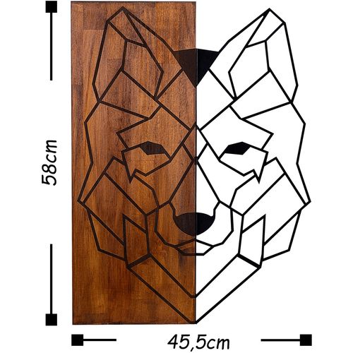 Wolf1 Walnut
Black Decorative Wooden Wall Accessory slika 3