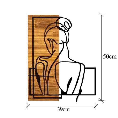 Wallity Drvena zidna dekoracija, Woman Posture slika 5