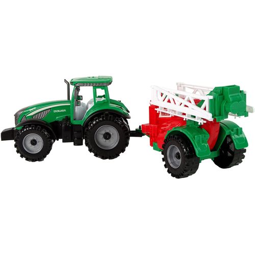 Zeleni traktor sa crvenom prskalicom slika 3