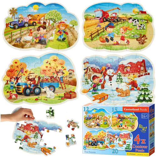 Castorland puzzle 4u1 godišnja doba slika 1