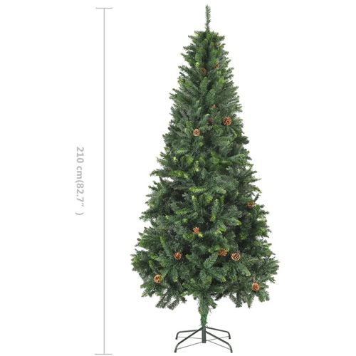 Umjetno božićno drvce sa šiškama zeleno 210 cm slika 28