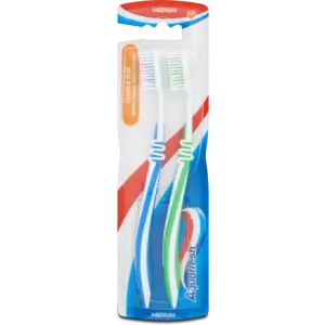 Aquafresh četkica za zube clean & flex medium duopack 