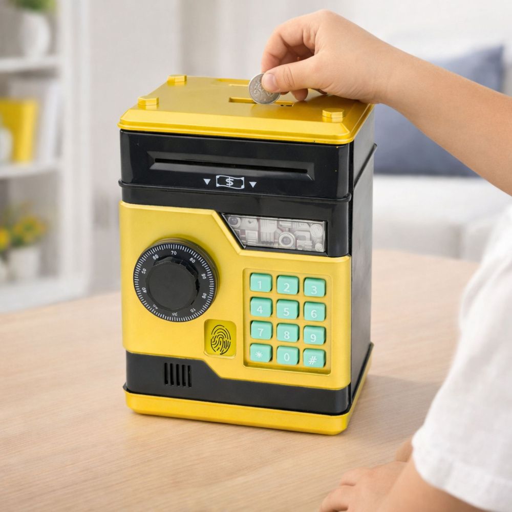 Bankomat Elektronički sef Kasica-prasica Svjetla Zvuci PIN kod Zlato slika 5