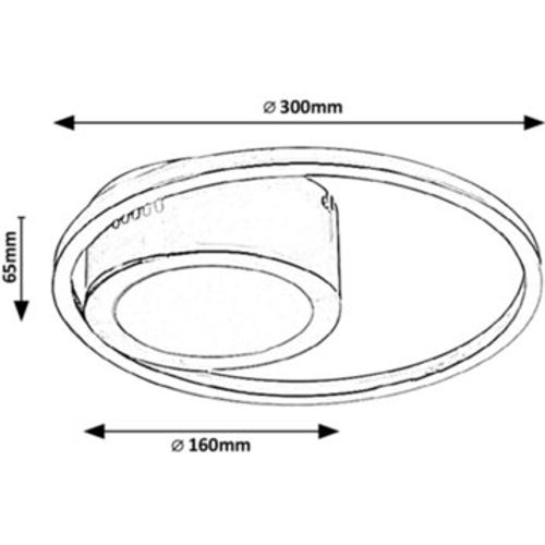 Rabalux Sirius, plafonjera,hrom, LED 20W 1200lm 4000K slika 2