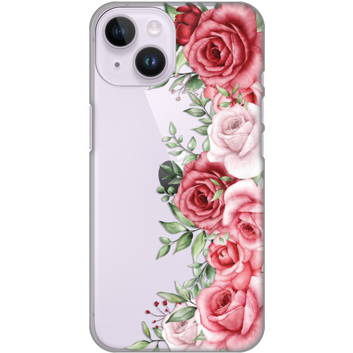 Torbica Silikonska Print Skin za iPhone 14 6.1 Wild Roses slika 1
