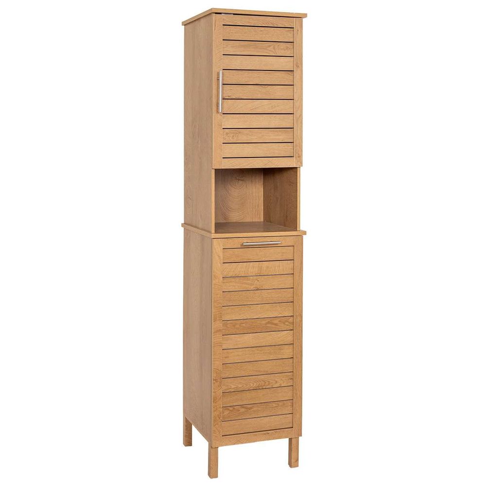 Tendance kupaonski ormarić Colonial, 2 vrata + 1 polica + 1 ugrađena košara za rublje 173x38x36 cm, MDF slika 1