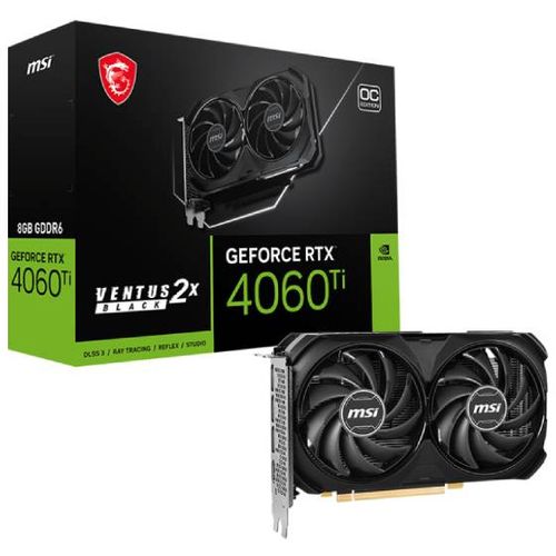 MSI nVidia GeForce RTX 4060 Ti 8GB 128bit RTX 4060 Ti VENTUS 2X BLACK 8G OC grafička karta slika 1