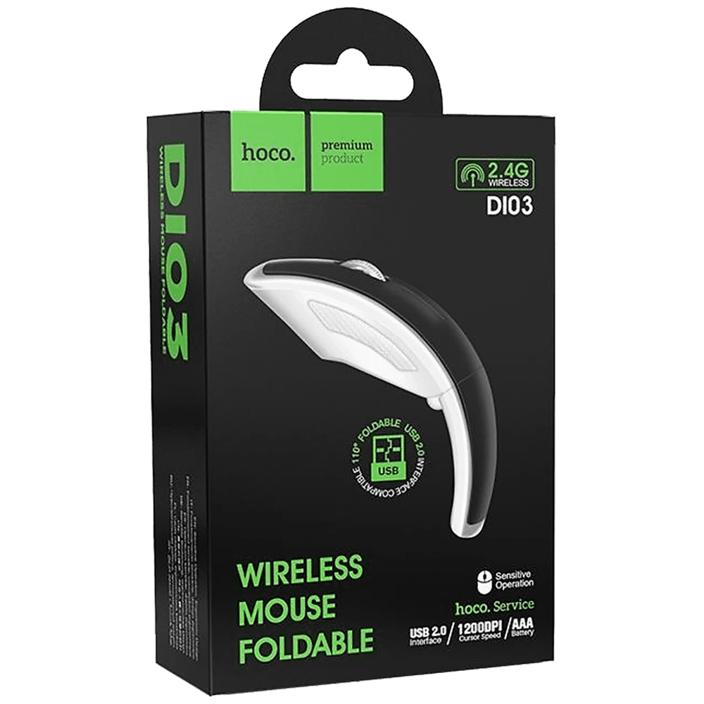 hoco. Miš bežični, 1200 dpi, USB2.0 - DI03 Foldable slika 2