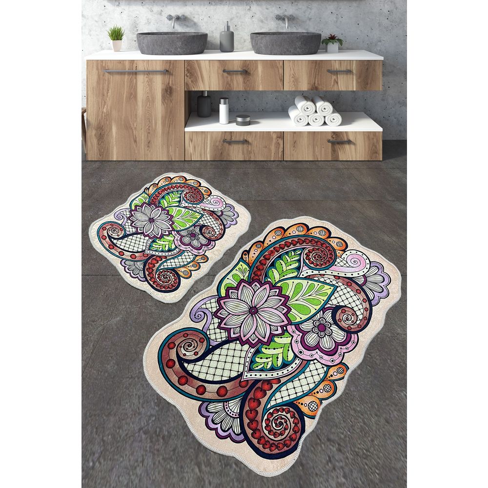 Set Kupatilskih Prostirki Forme Multicolor (2 Komada) slika 1