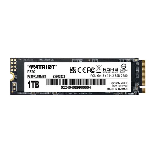 Patriot P320 1TB M.2 NVMe SSD PCIe Gen 3 x4 slika 1