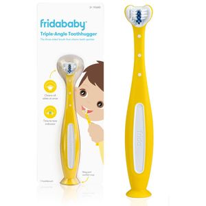 Frida Baby Dječija četkica za zube sa trostrukim uglom Toothhugger, Žuta