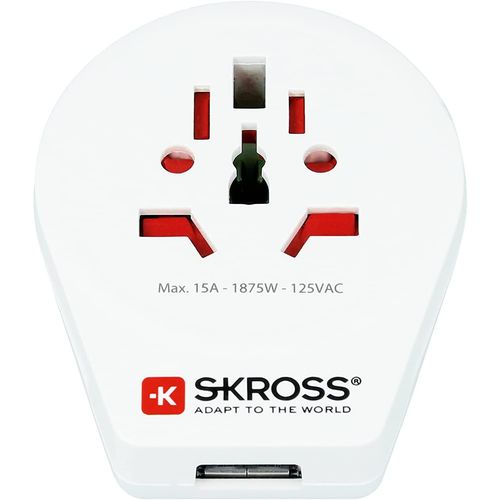 Skross adapter World za SAD + USB-A slika 1
