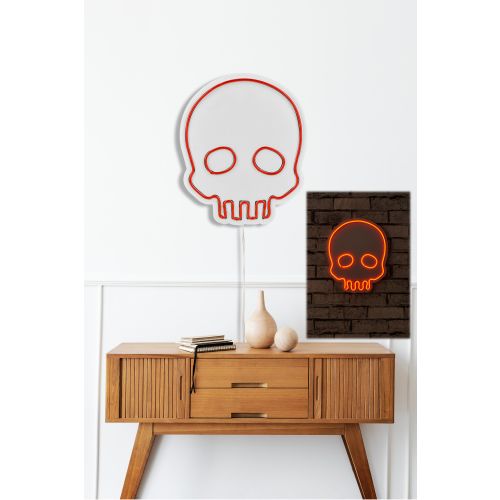 Wallity Ukrasna plastična LED rasvjeta, Skull - Red slika 3