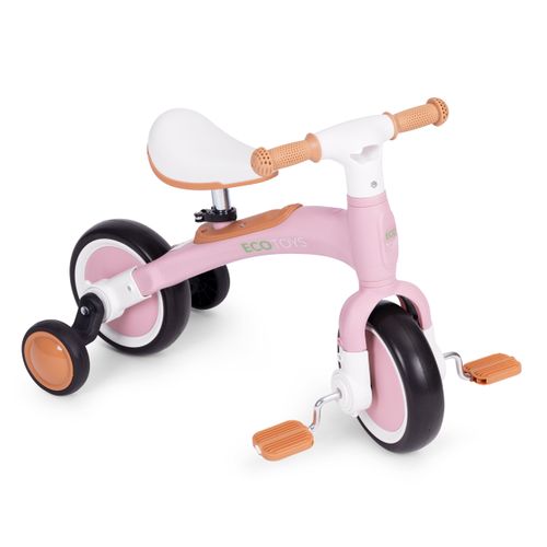 Ecotoys 2 u 1 bicikl za ravnotežu - pink slika 6