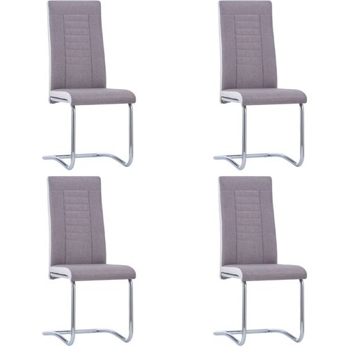 Konzolne blagovaonske stolice od tkanine 4 kom smeđe-sive slika 19