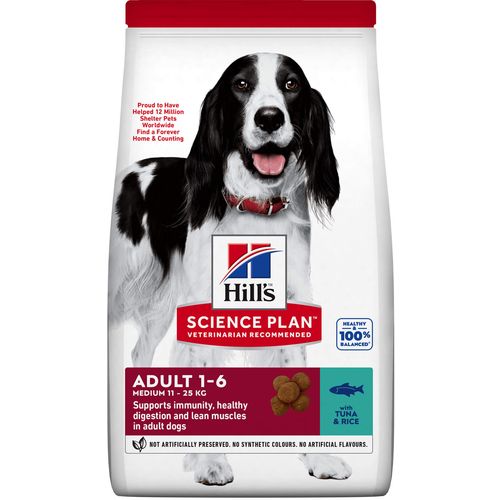 Hill's™ Science Plan™ Pas Adult Medium s Tunom i Rižom, 2,5 kg slika 4